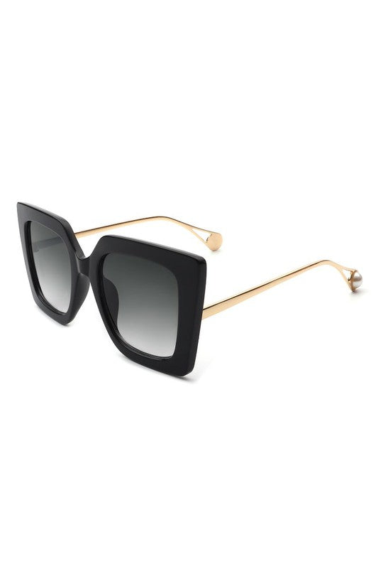 Gafas de sol cuadradas de gran tamaño con forma de ojo de gato, estilo retro