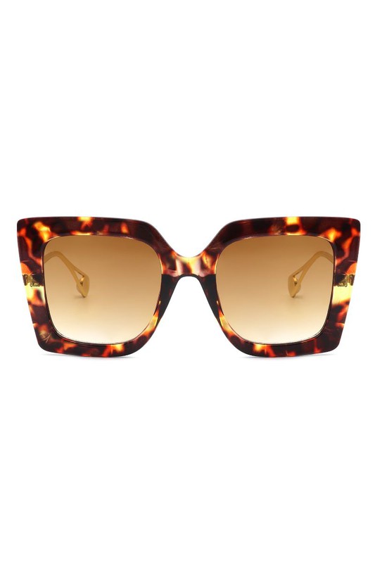 Gafas de sol cuadradas de gran tamaño con forma de ojo de gato, estilo retro