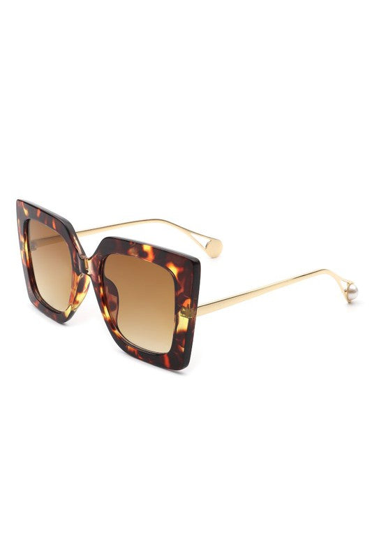 Gafas de sol cuadradas de gran tamaño con forma de ojo de gato, estilo retro