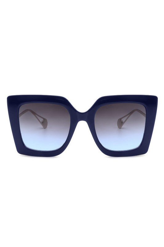 Gafas de sol cuadradas de gran tamaño con forma de ojo de gato, estilo retro