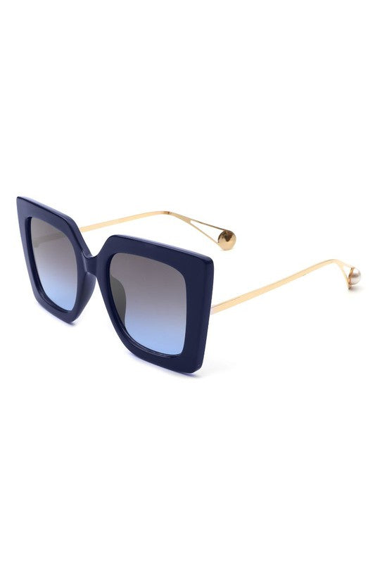 Gafas de sol cuadradas de gran tamaño con forma de ojo de gato, estilo retro