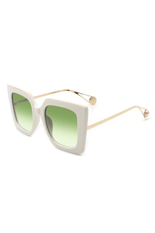 Gafas de sol cuadradas de gran tamaño con forma de ojo de gato, estilo retro
