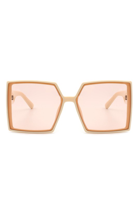 Gafas de sol de moda de gran tamaño, grandes, con parte superior plana y cuadradas