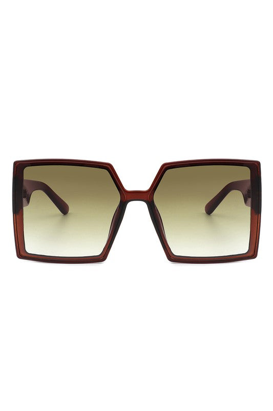 Gafas de sol de moda de gran tamaño, grandes, con parte superior plana y cuadradas