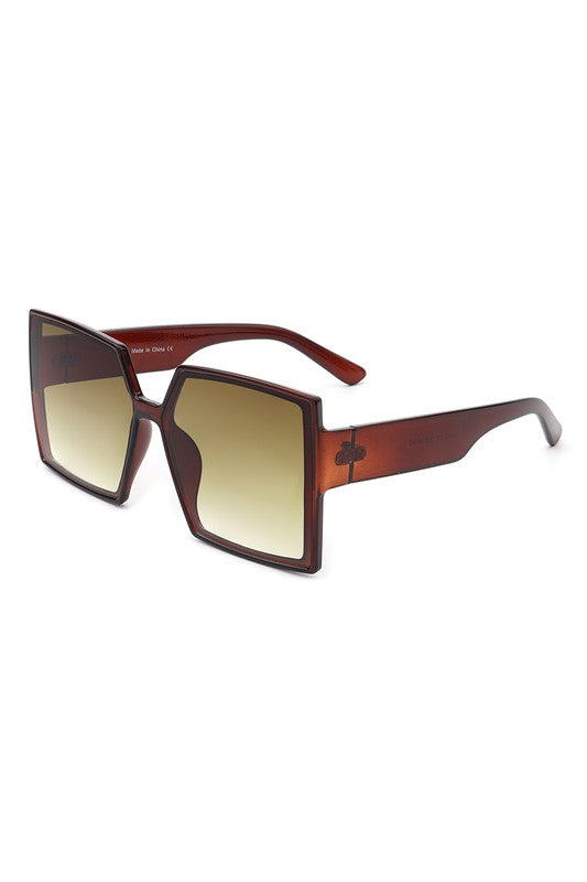 Gafas de sol de moda de gran tamaño, grandes, con parte superior plana y cuadradas