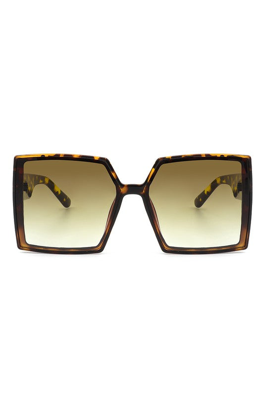 Gafas de sol de moda de gran tamaño, grandes, con parte superior plana y cuadradas