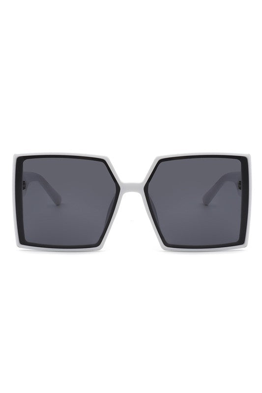 Gafas de sol de moda de gran tamaño, grandes, con parte superior plana y cuadradas