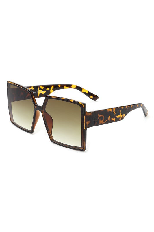 Gafas de sol de moda de gran tamaño, grandes, con parte superior plana y cuadradas