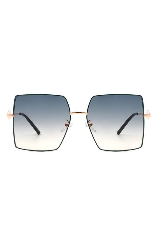 Occhiali da sole grandi quadrati oversize flat top alla moda