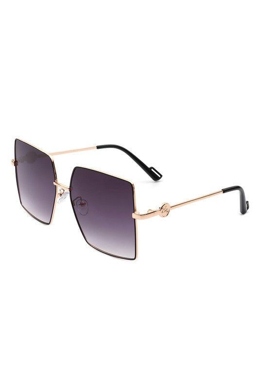 Occhiali da sole grandi quadrati oversize flat top alla moda
