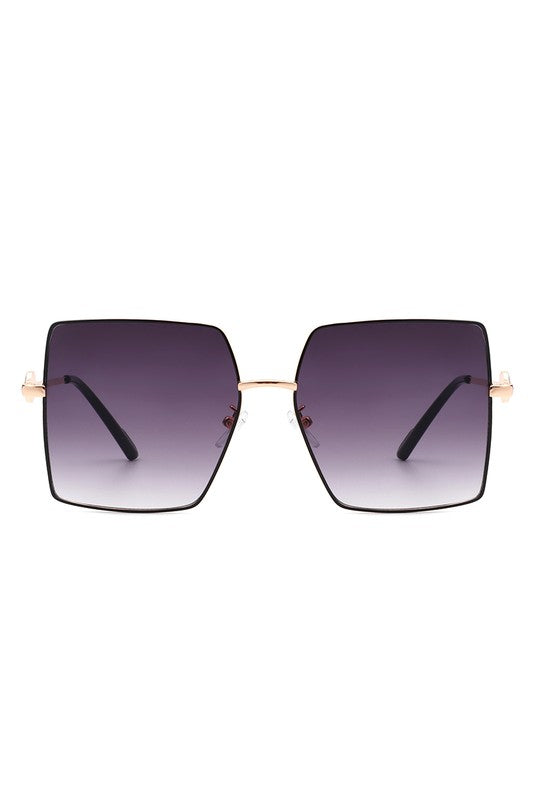 Occhiali da sole grandi quadrati oversize flat top alla moda