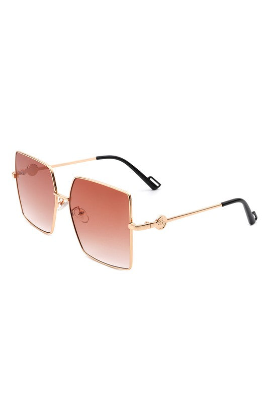 Occhiali da sole grandi quadrati oversize flat top alla moda