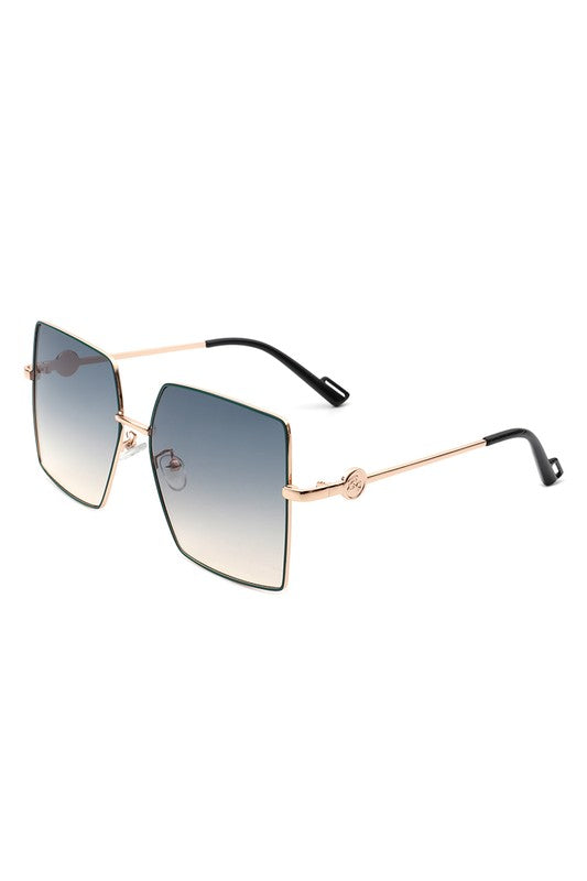 Occhiali da sole grandi quadrati oversize flat top alla moda