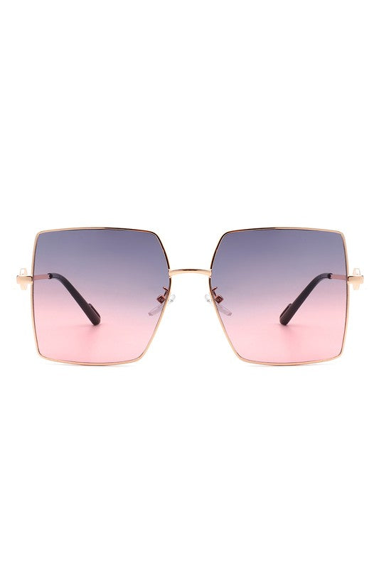 Occhiali da sole grandi quadrati oversize flat top alla moda