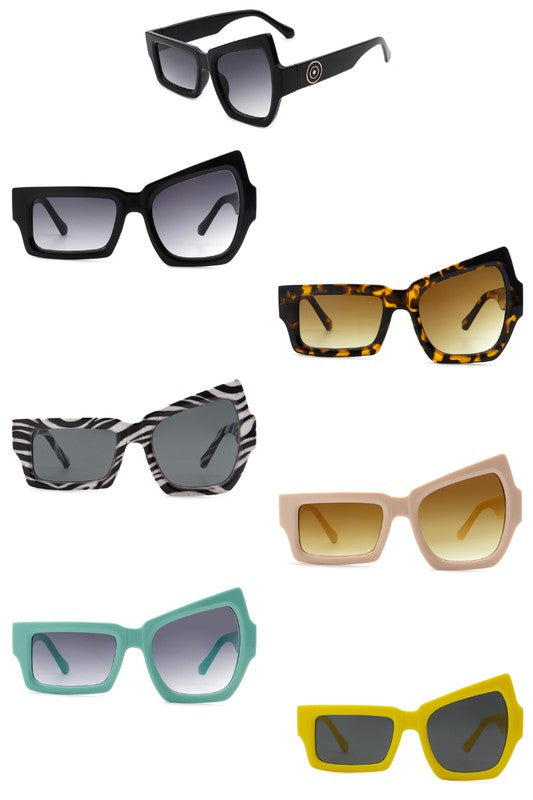 Gafas de sol de moda cuadradas irregulares geométricas