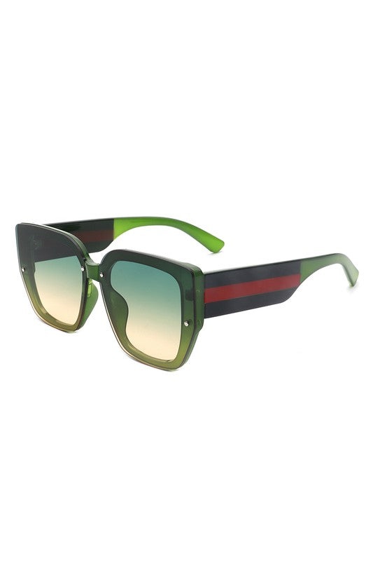 Square Tinted Oversize Chunky Fashion Sunglasses