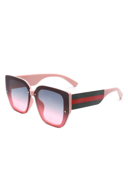 Square Tinted Oversize Chunky Fashion Sunglasses
