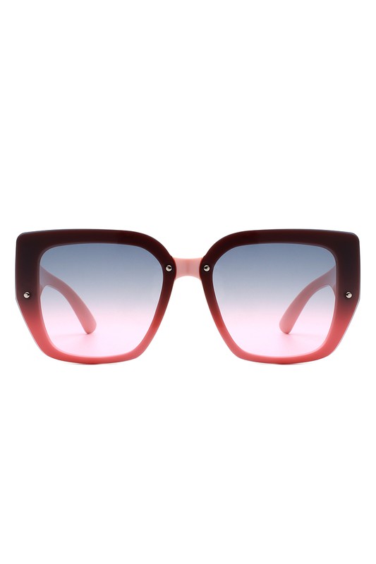 Square Tinted Oversize Chunky Fashion Sunglasses