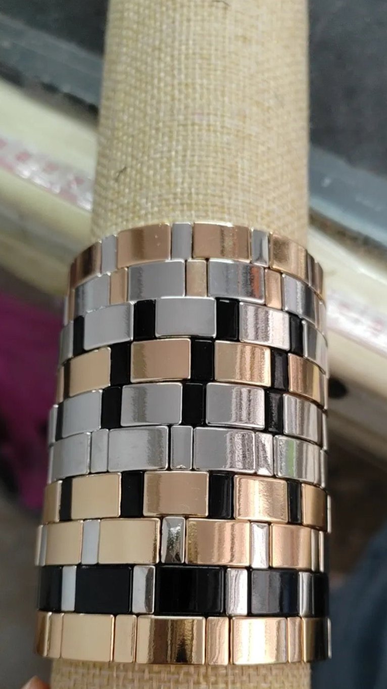 Custom Enamel and Metal Bracelet