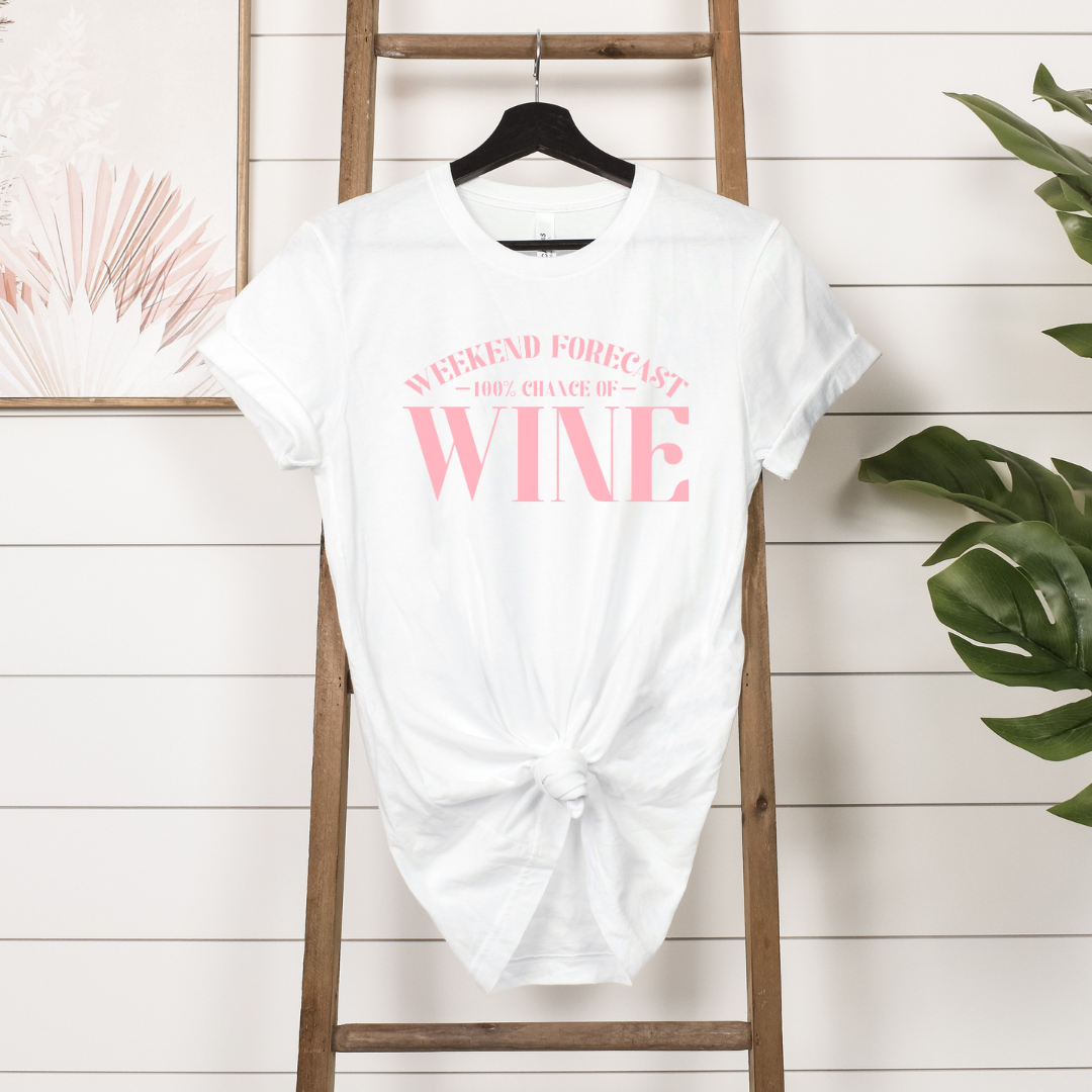 Weekend Forecast T-shirt - Pink