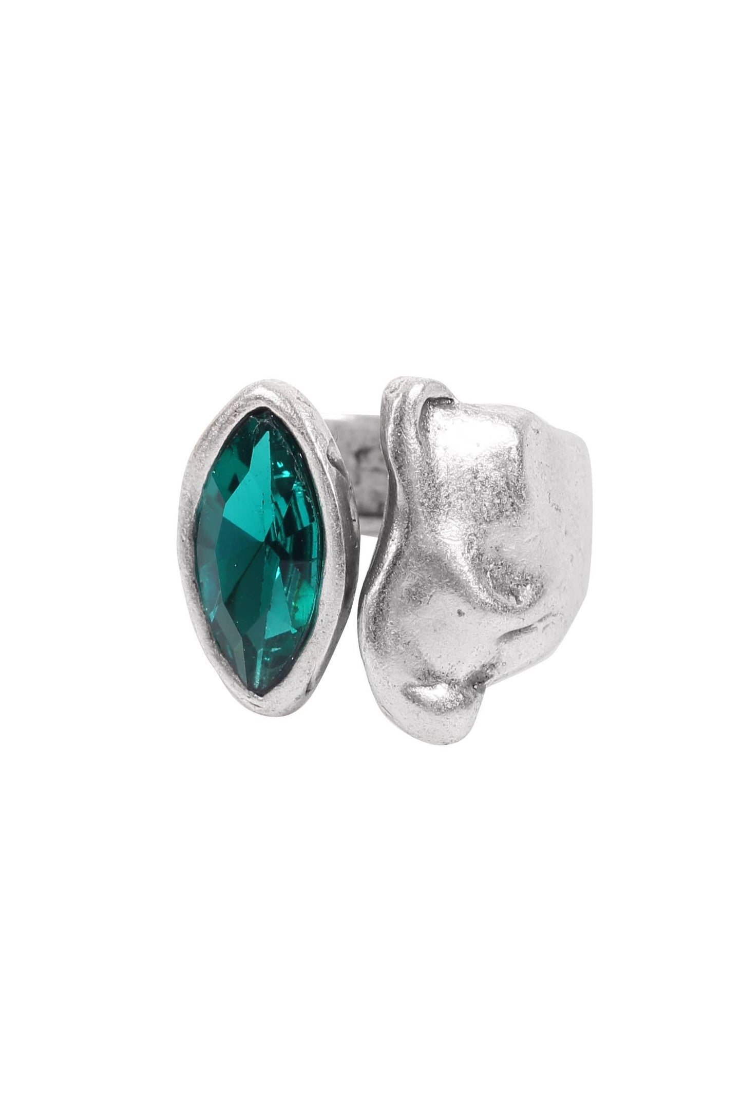 Anello in ottone con cristallo fatto a mano - 6836