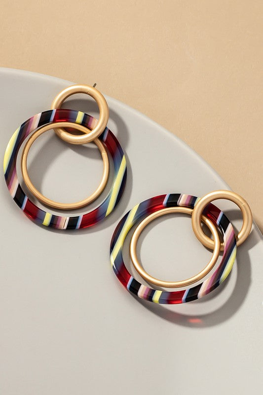 Cerchi a righe multicolori