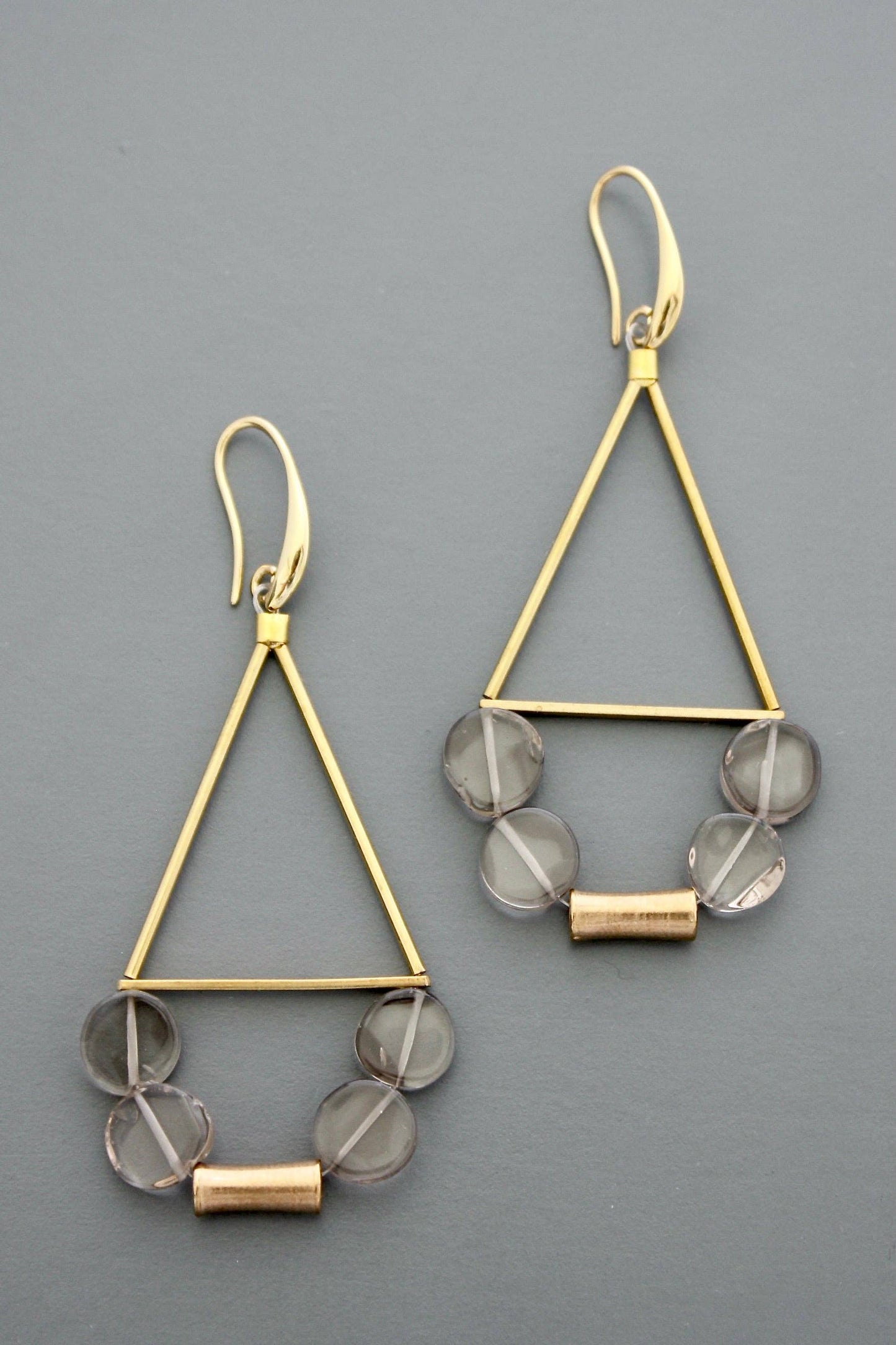 Pendientes geométricos de cuarzo