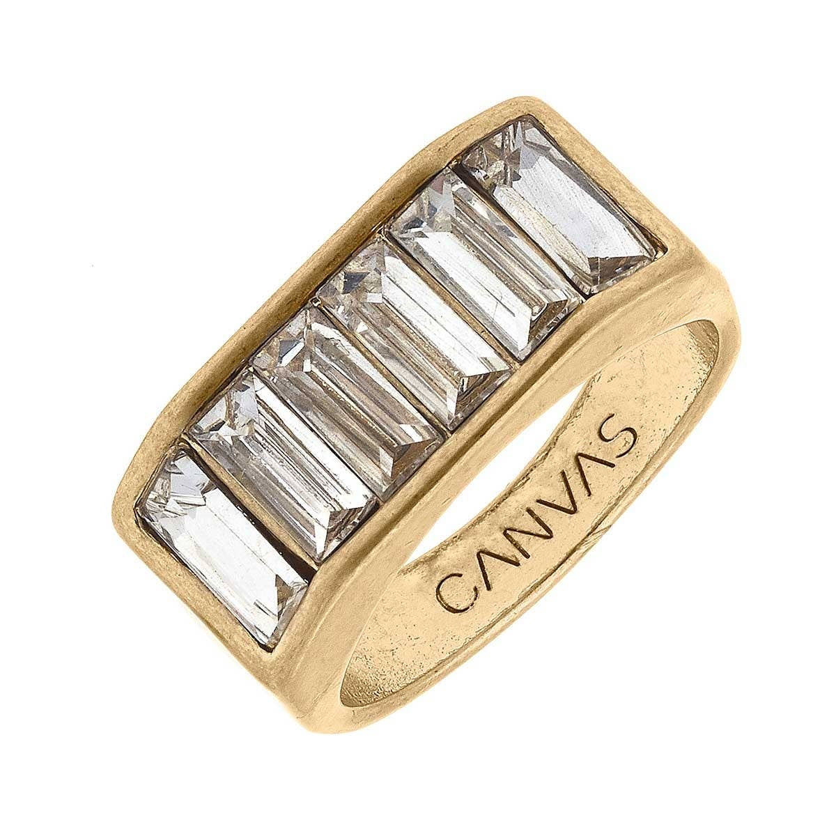 Anillo Bailey con diamantes de imitación - Talla 7