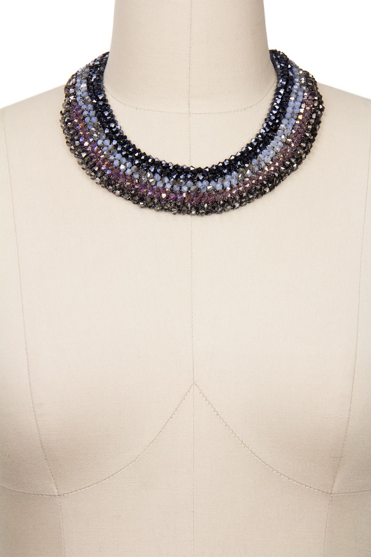 Collana con colletto in mosaico