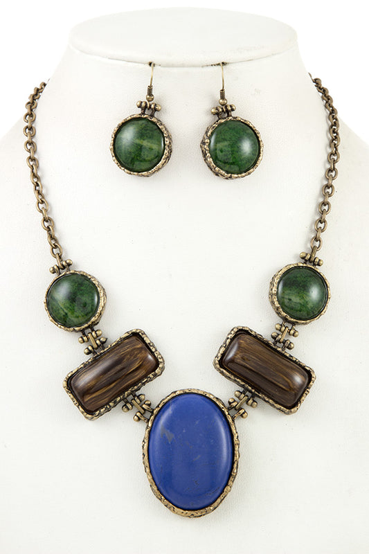 Multicolor Fashion Gem Necklace