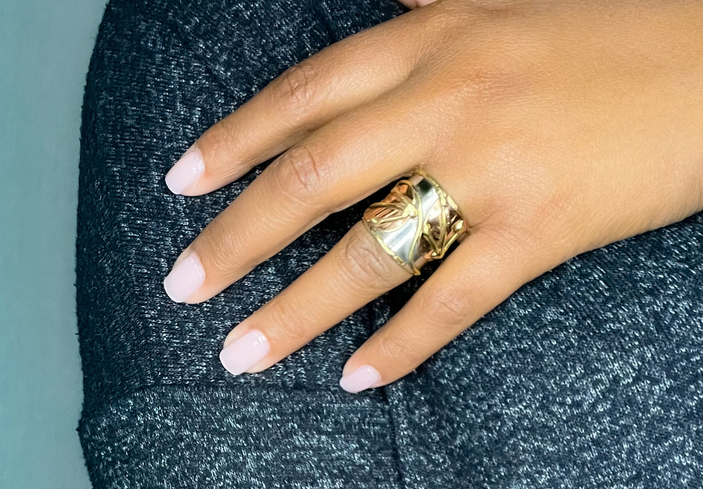 Anello per polsino in metallo misto