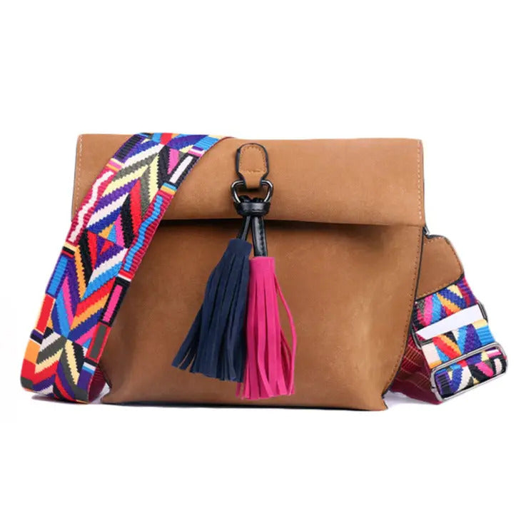 Borsa a tracolla Boho con nappe