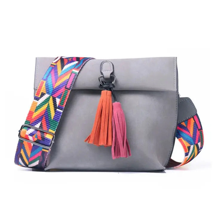 Borsa a tracolla Boho con nappe