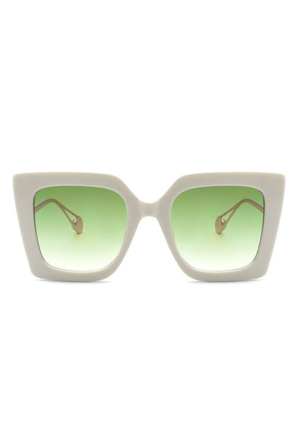 Gafas de sol cuadradas de gran tamaño con forma de ojo de gato, estilo retro