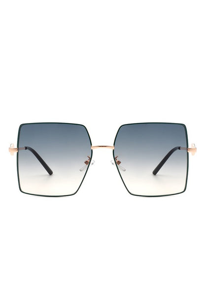 Occhiali da sole grandi quadrati oversize flat top alla moda