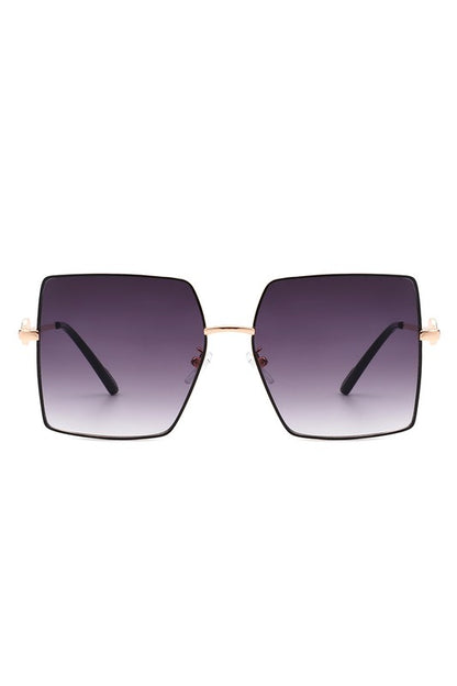 Occhiali da sole grandi quadrati oversize flat top alla moda