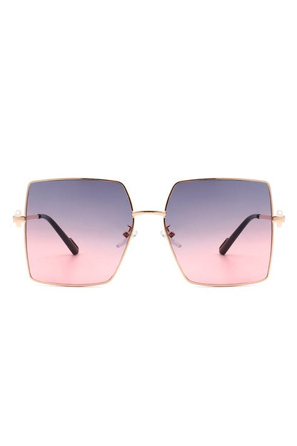 Occhiali da sole grandi quadrati oversize flat top alla moda
