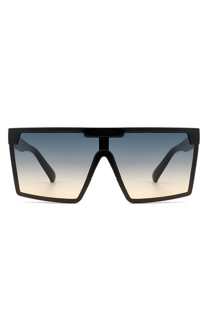 Gafas de sol cuadradas de gran tamaño con parte superior plana y moda para mujer