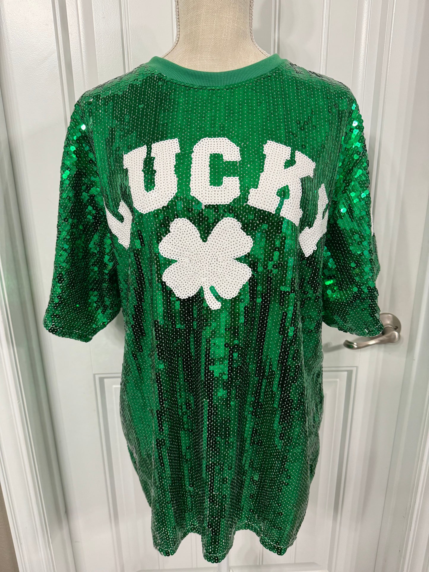 St. Patrick's Day Sequin Shirt for Women, Lucky, St Pattys