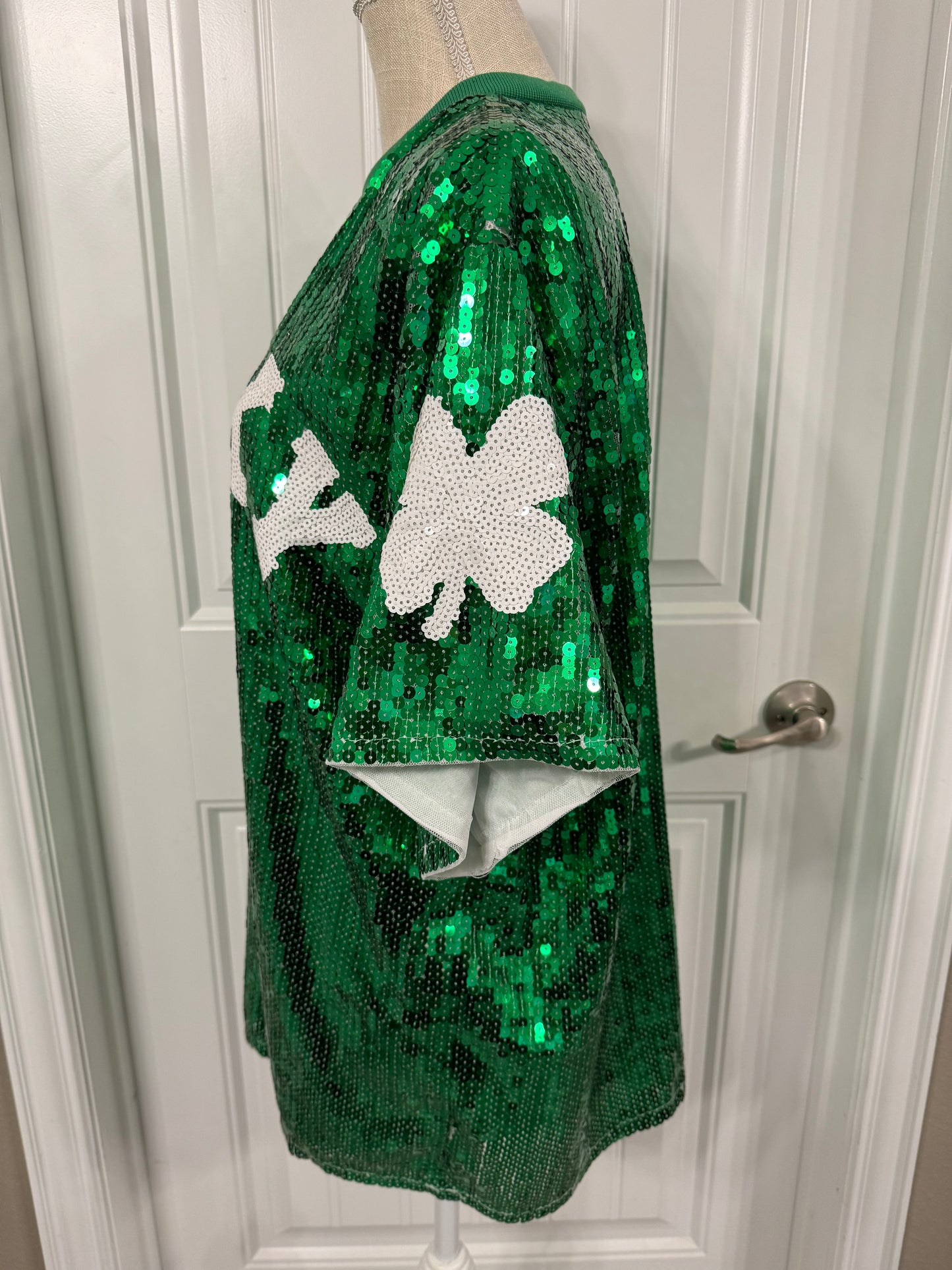 St. Patrick's Day Sequin Shirt for Women, Lucky, St Pattys