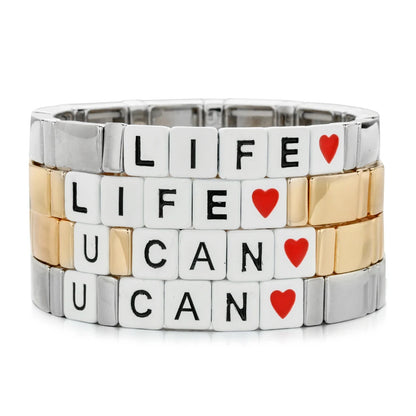 Custom Enamel and Metal Bracelet