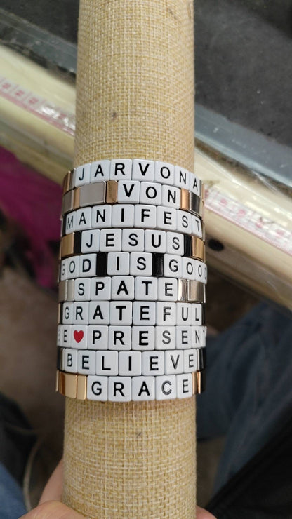 Custom Enamel and Metal Bracelet