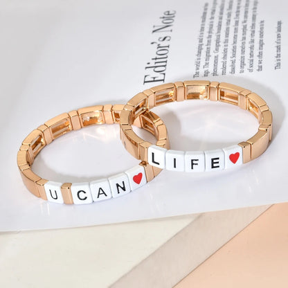 Custom Enamel and Metal Bracelet