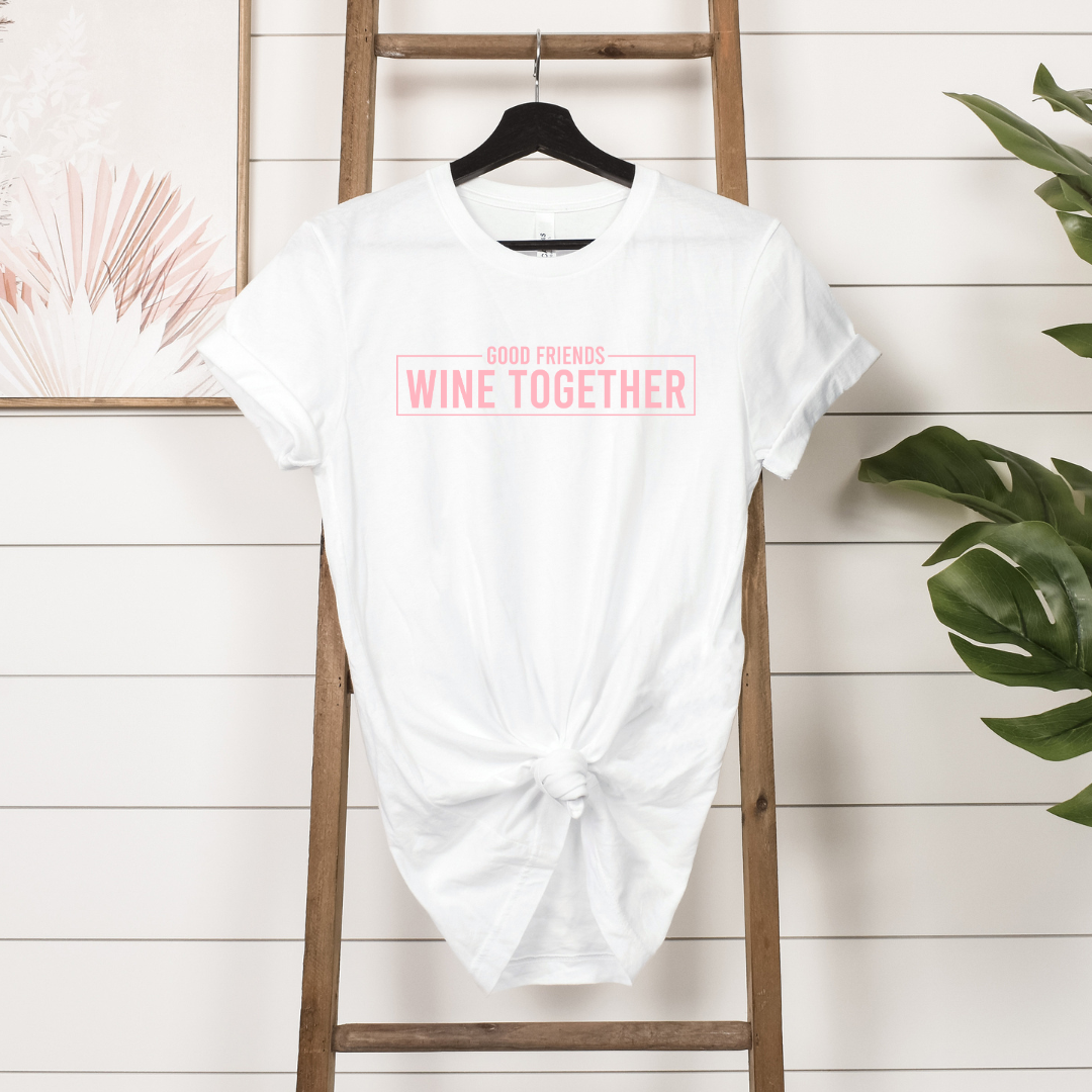 Good Friends T-shirt - White/Pink