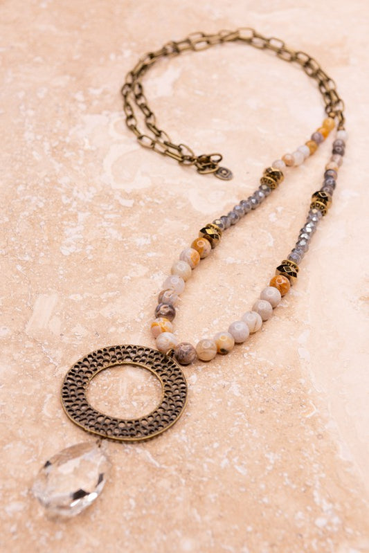 Necklace Bridget Bamboo Agate