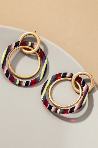 Multi-color stripe hoops