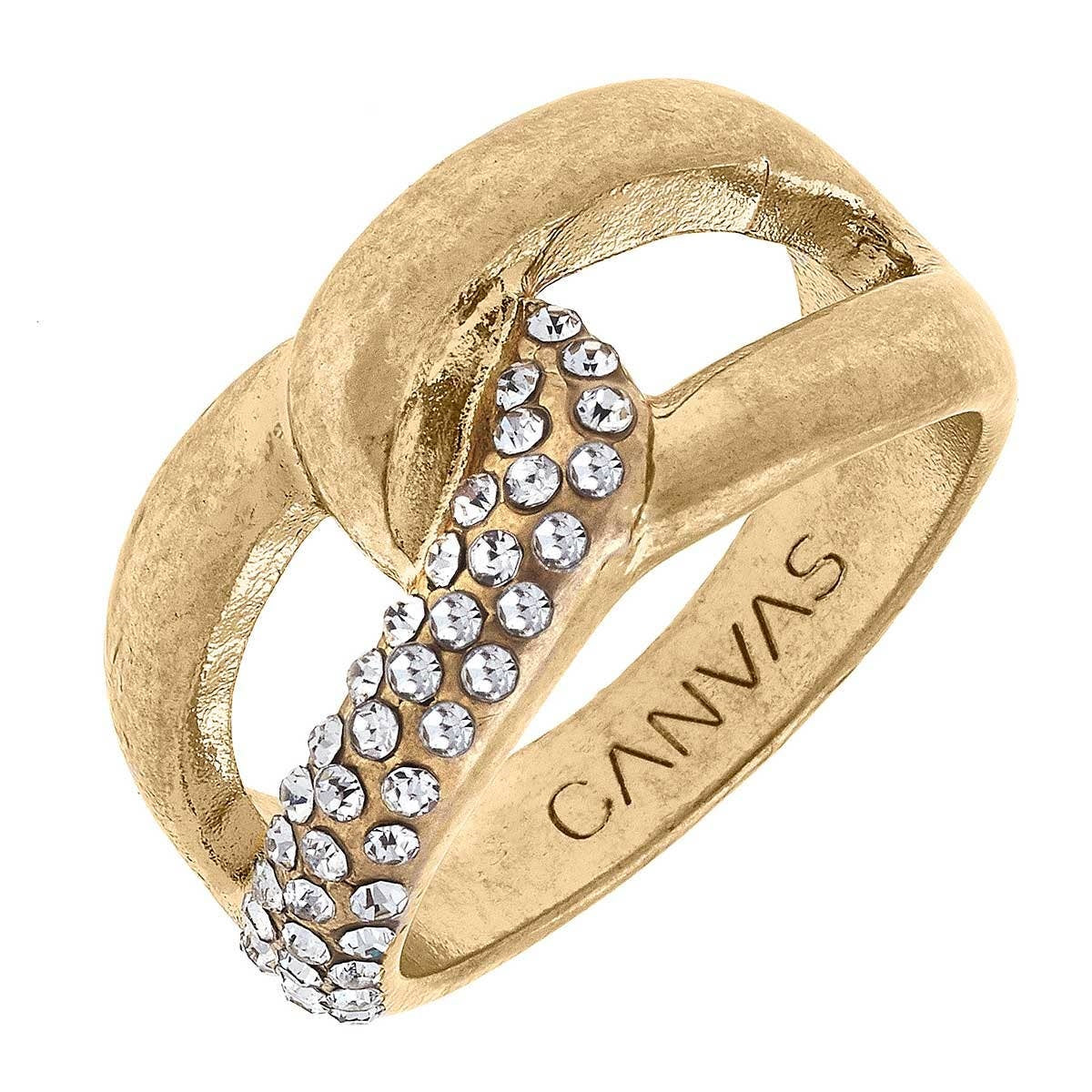 Bishop Pavé Chain Link Ring - Size 7
