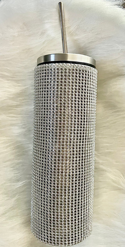Sparkling Insulated Tumbler with Straw - 20 oz.