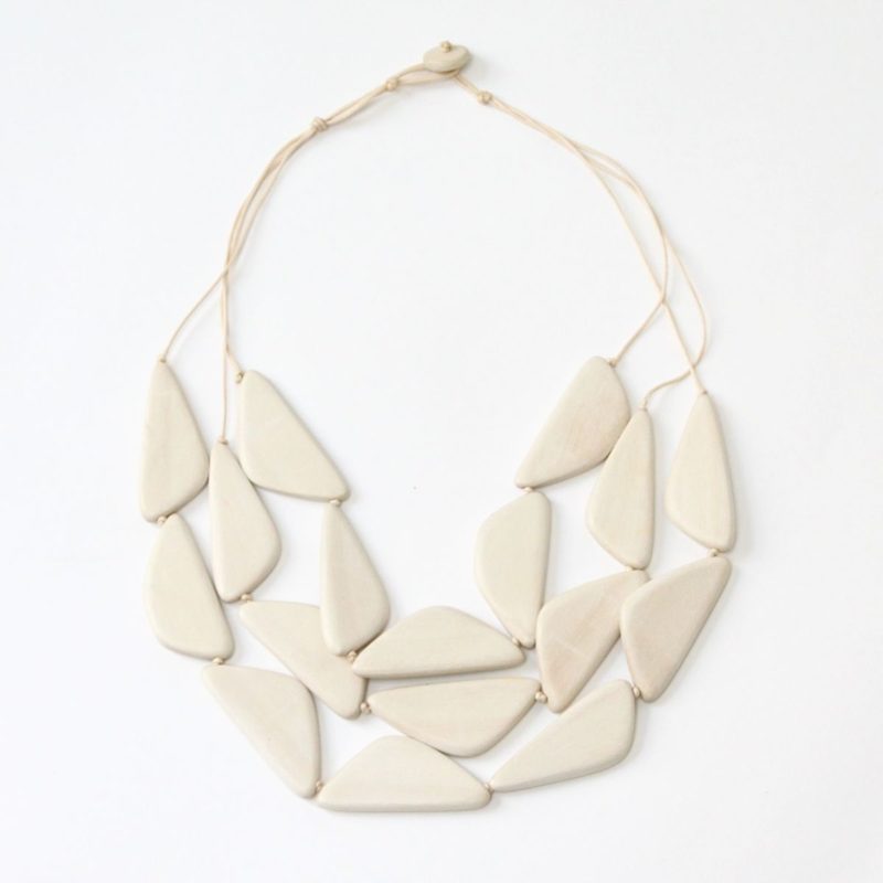 Ivory Darlene Wood Necklace