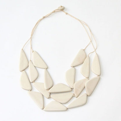 Collana in legno Darlene avorio